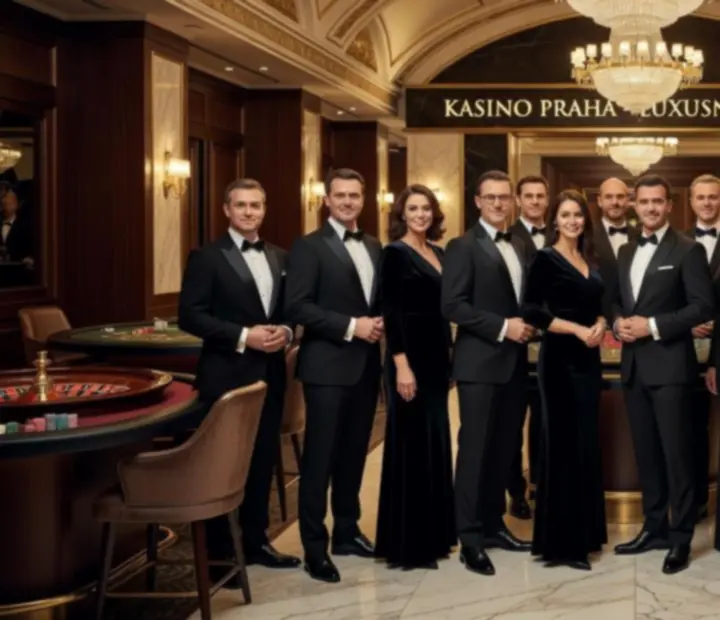 Management a tým kasina Play Dorica v elegantním prostředí herního sálu.